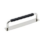 Krom med svart läder